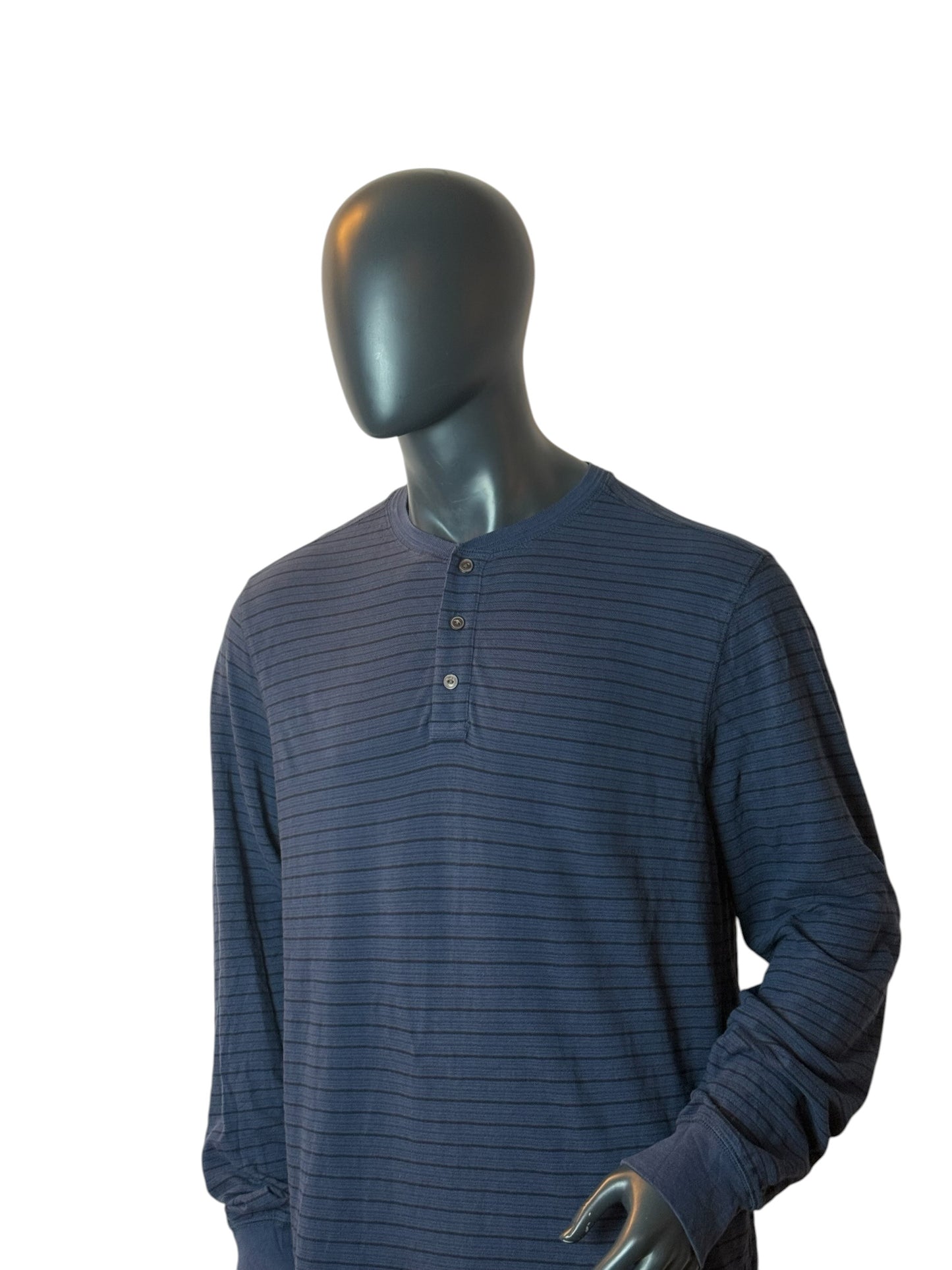 Vintage CHAPS Striped Longsleeve Henley – Size XL