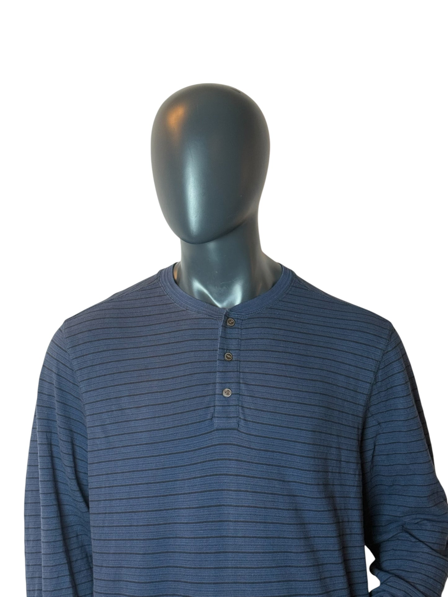 Vintage CHAPS Striped Longsleeve Henley – Size XL