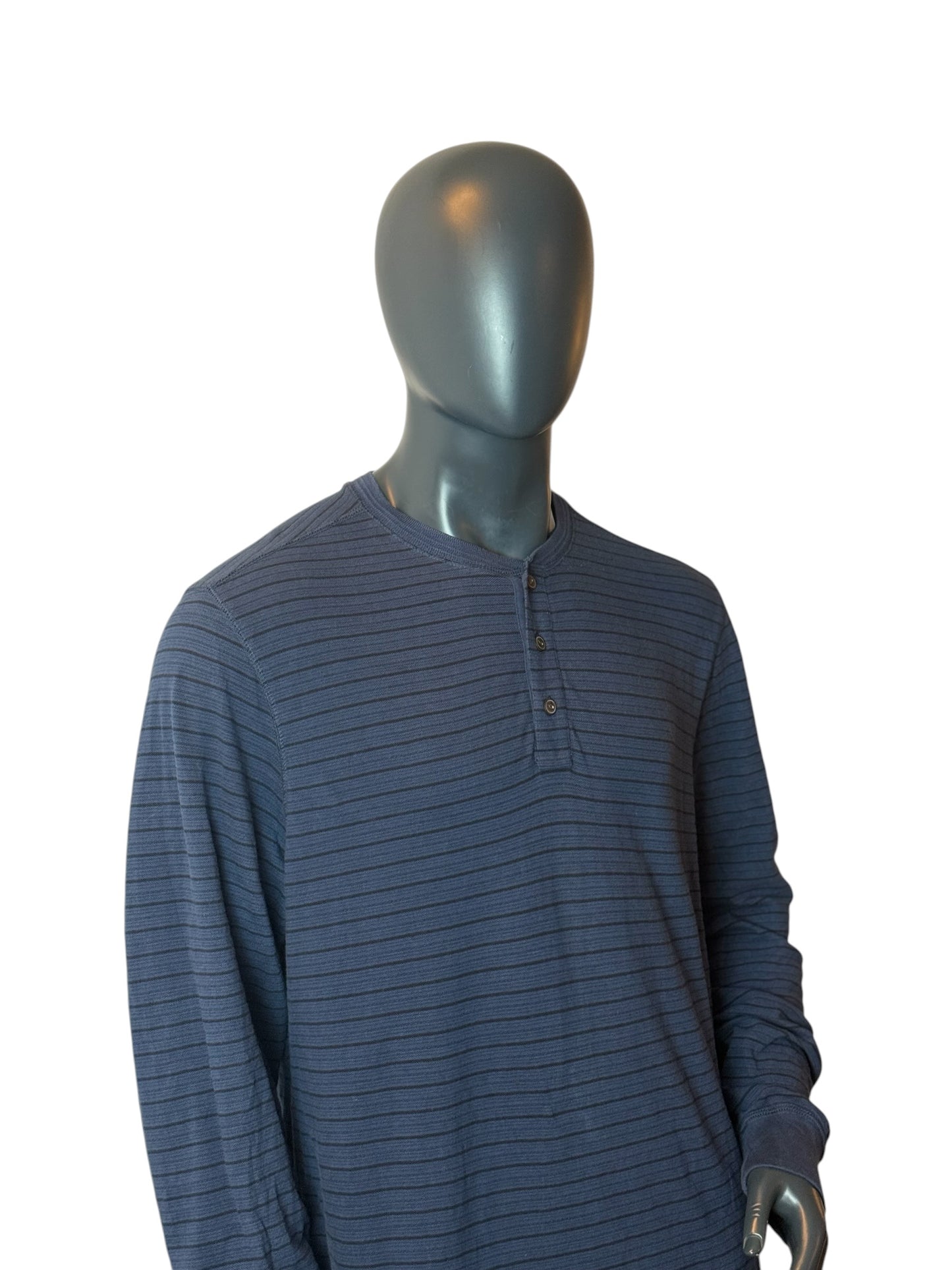 Vintage CHAPS Striped Longsleeve Henley – Size XL