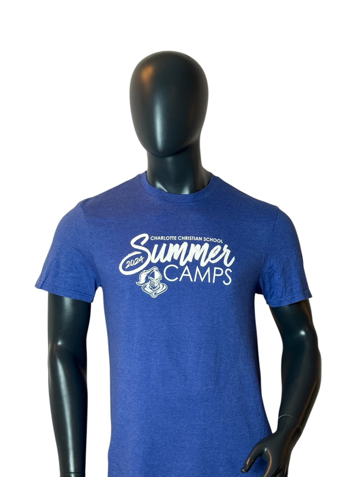 Vintage Charlotte Christian School “Summer Camps 2024” T-Shirt Blue Size M