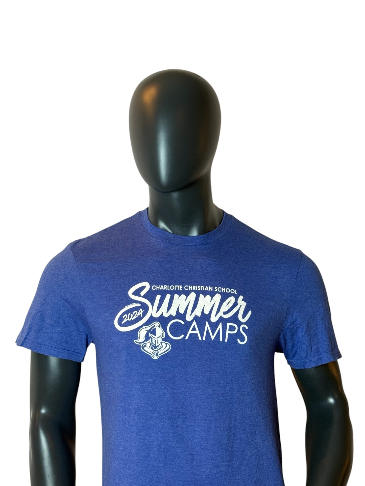 Vintage Charlotte Christian School “Summer Camps 2024” T-Shirt Blue Size M
