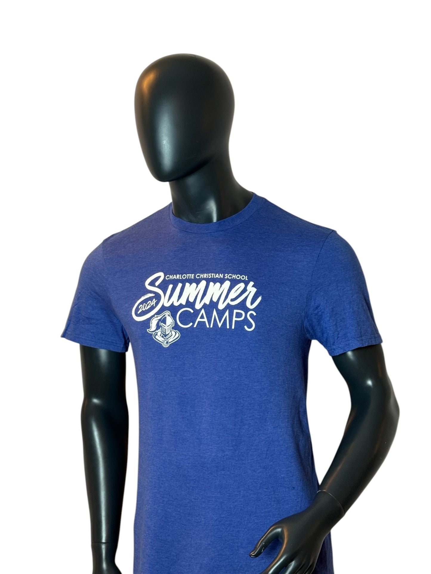 Vintage Charlotte Christian School “Summer Camps 2024” T-Shirt Blue Size M