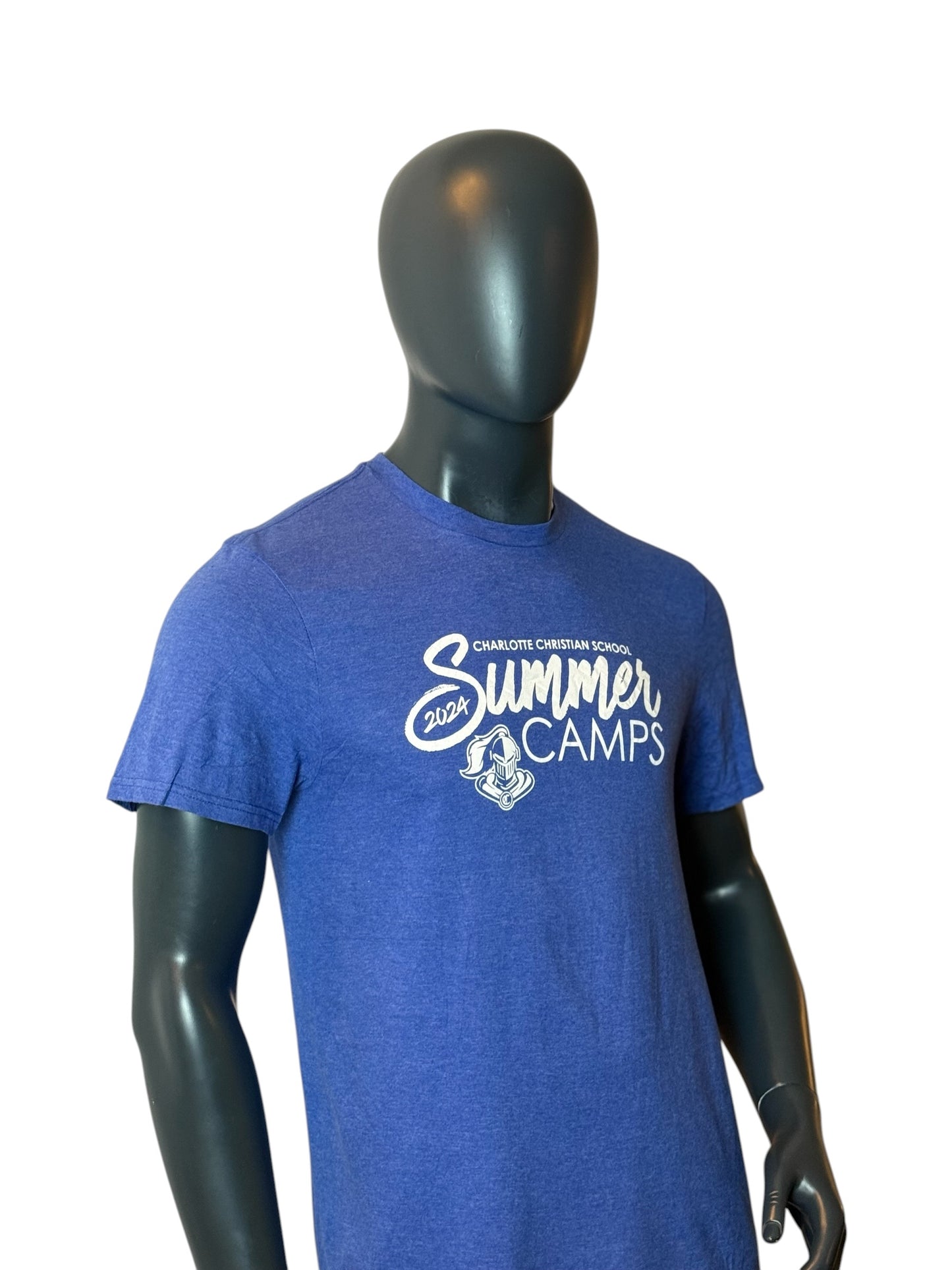 Vintage Charlotte Christian School “Summer Camps 2024” T-Shirt Blue Size M