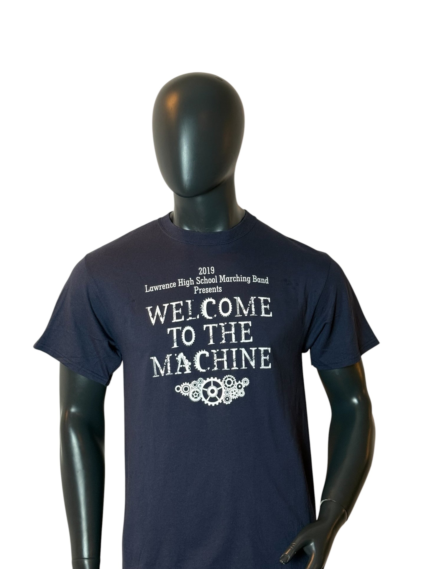 Welcome To The Machine Band T-Shirt Vintage Style Navy Size M