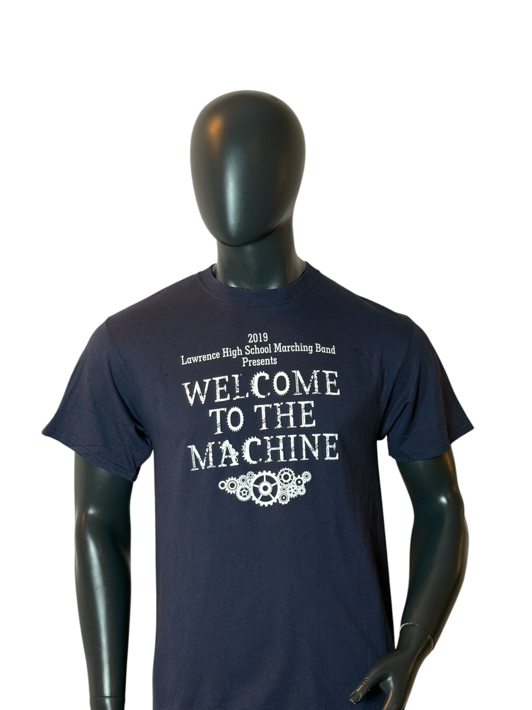 Welcome To The Machine Band T-Shirt Vintage Style Navy