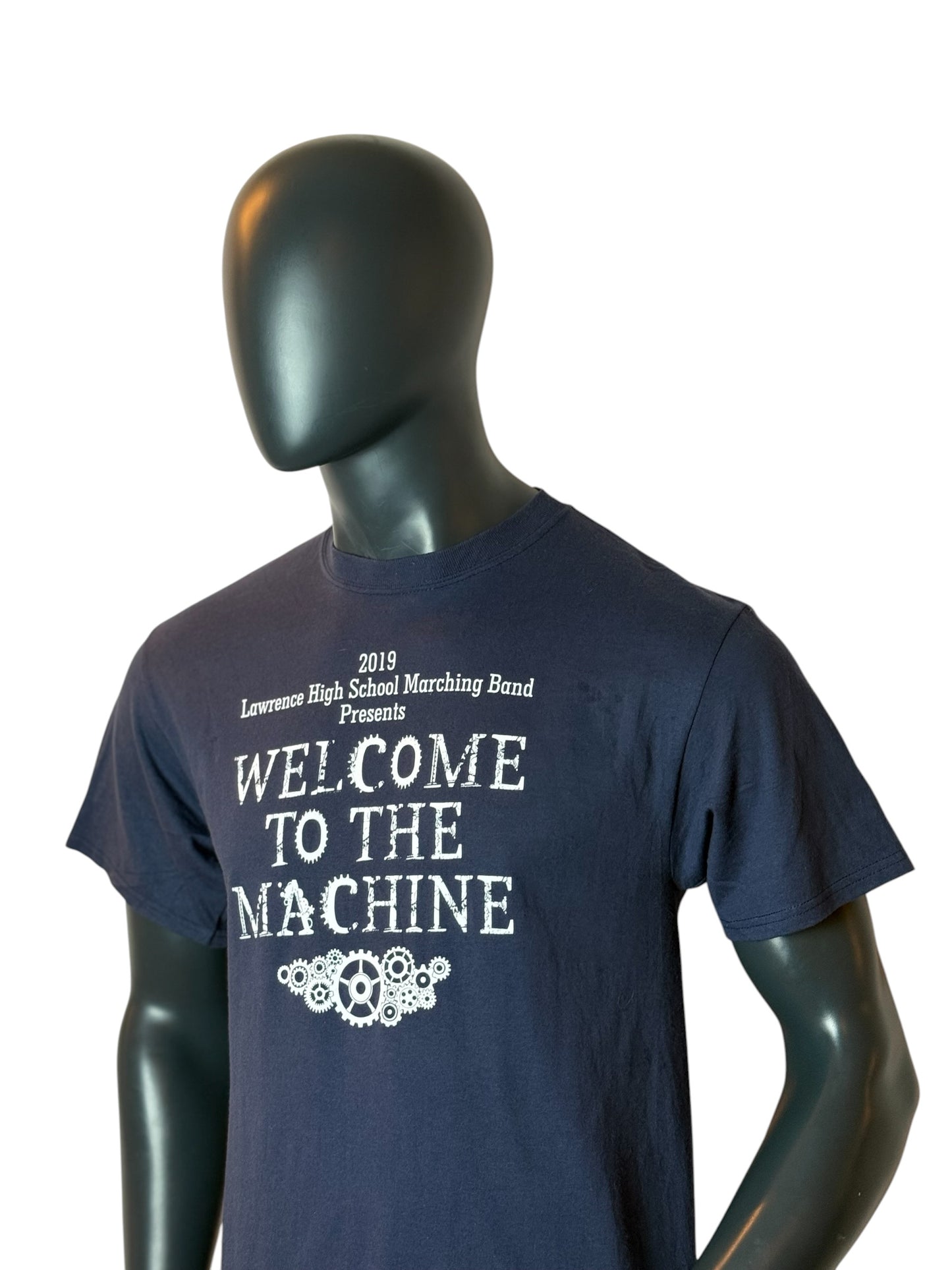 Welcome To The Machine Band T-Shirt Vintage Style Navy Size M