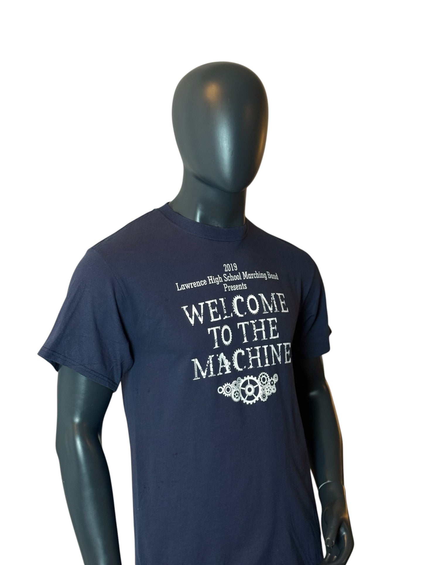 Welcome To The Machine Band T-Shirt Vintage Style Navy Size M
