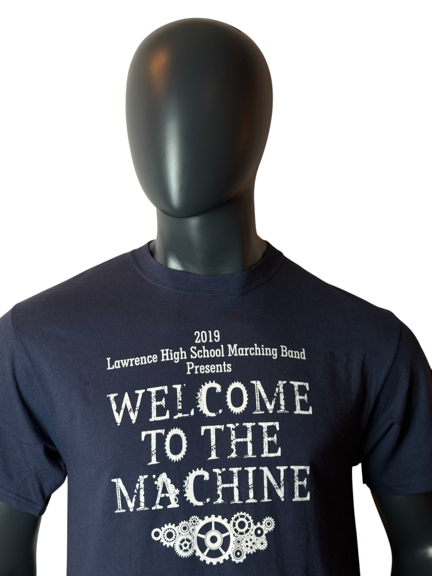 Welcome To The Machine Band T-Shirt Vintage Style Navy Size M