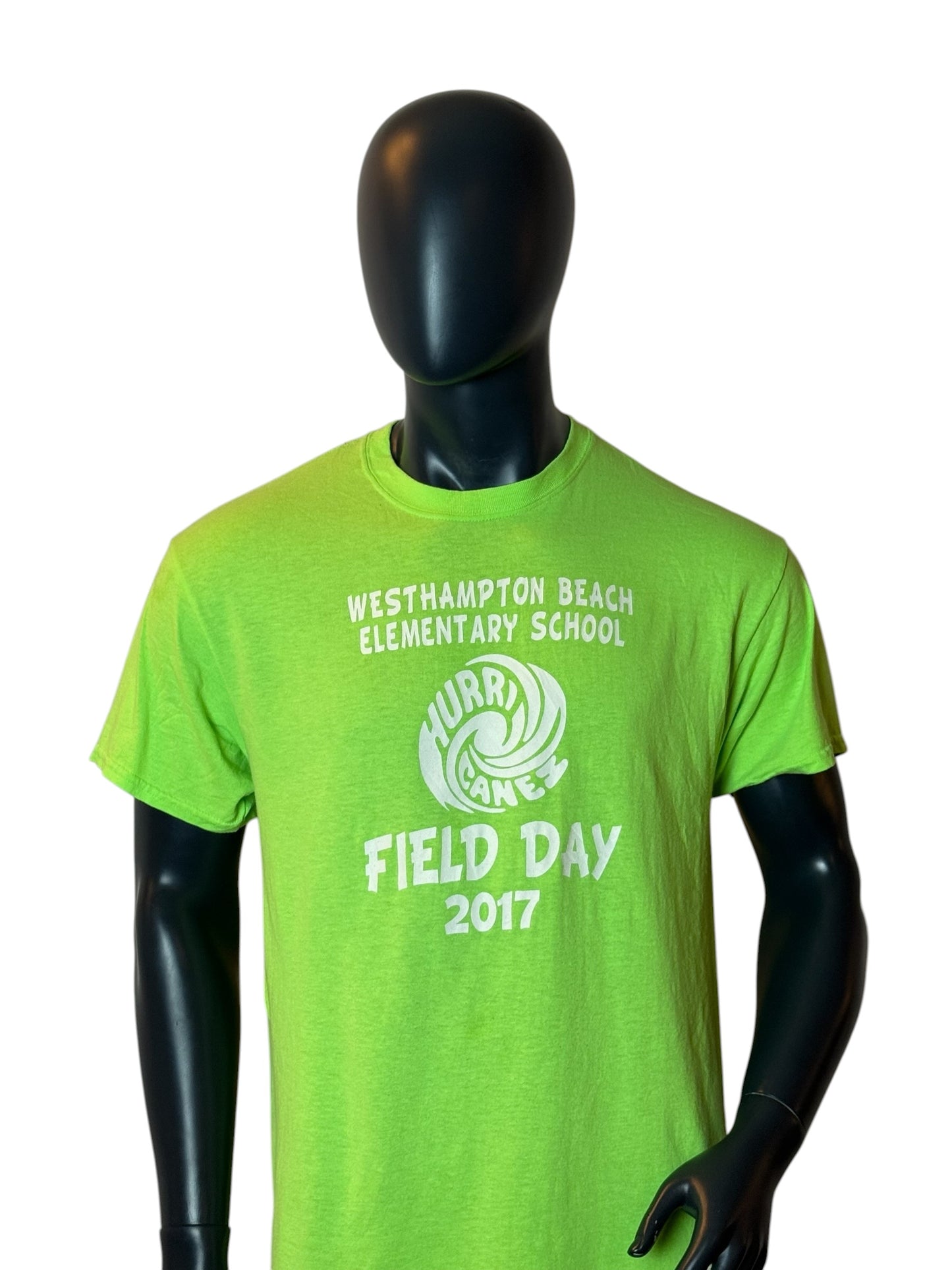Westhampton Beach Field vintage Day 2017 T-Shirt Neon Green Size L
