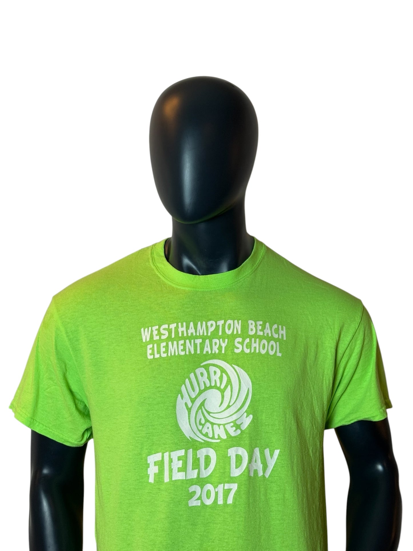 Westhampton Beach Field vintage Day 2017 T-Shirt Neon Green Size L