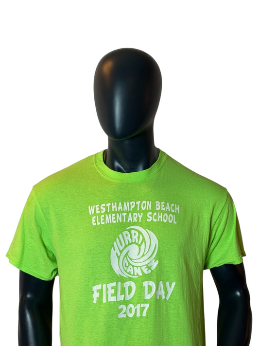 Westhampton Beach Field Vintage Day 2017 T-Shirt Neon Green