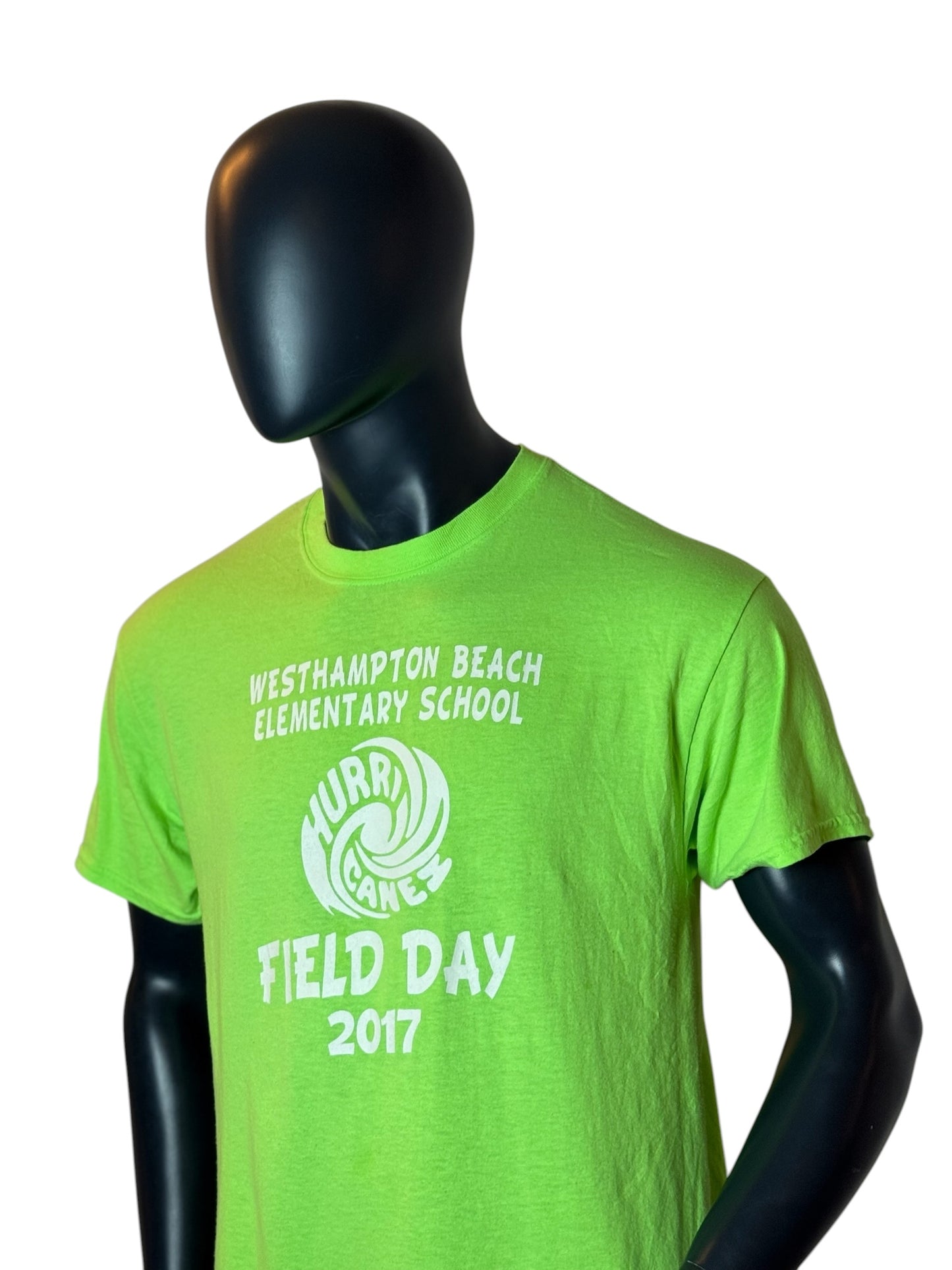 Westhampton Beach Field vintage Day 2017 T-Shirt Neon Green Size L