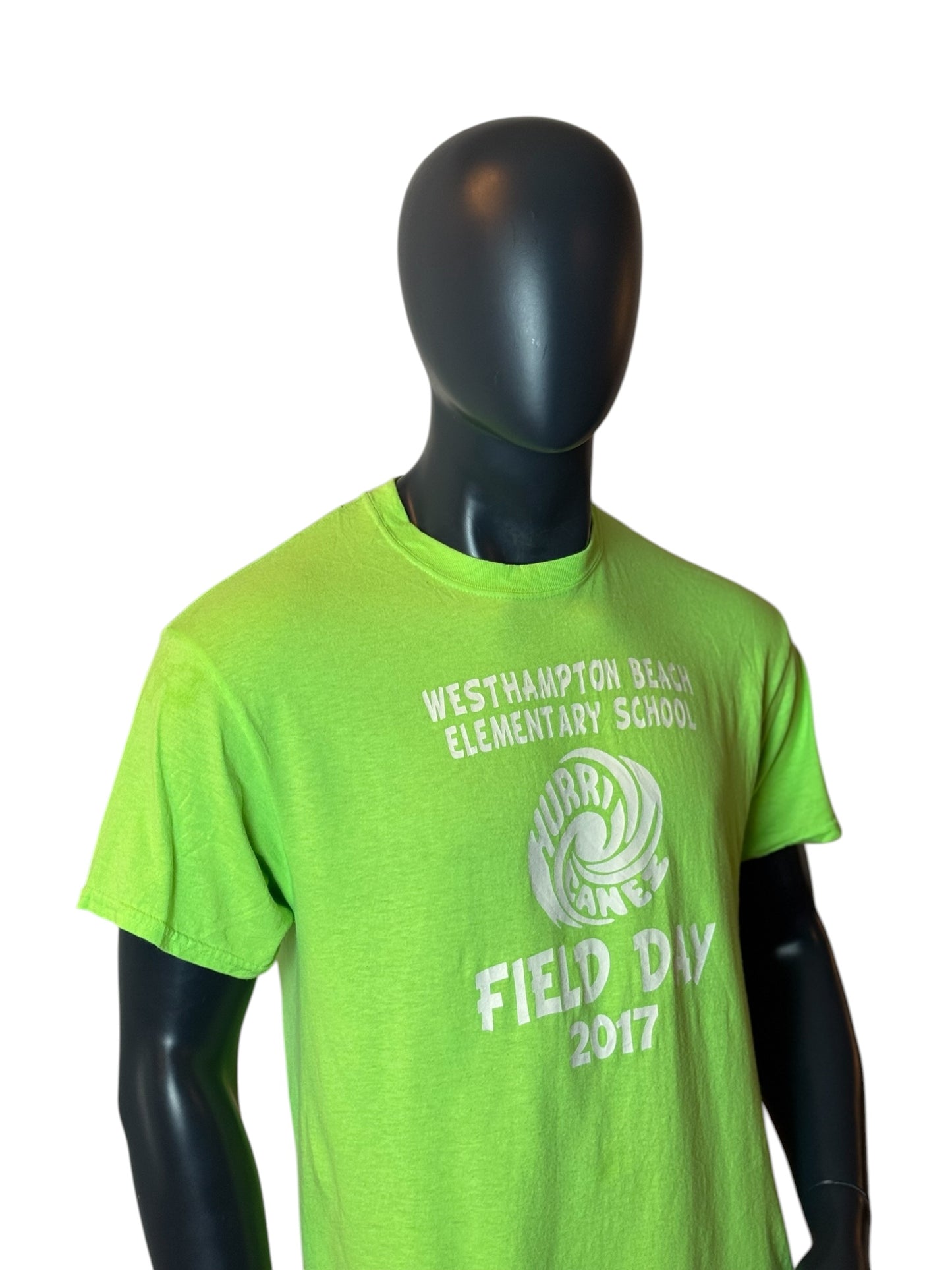 Westhampton Beach Field vintage Day 2017 T-Shirt Neon Green Size L