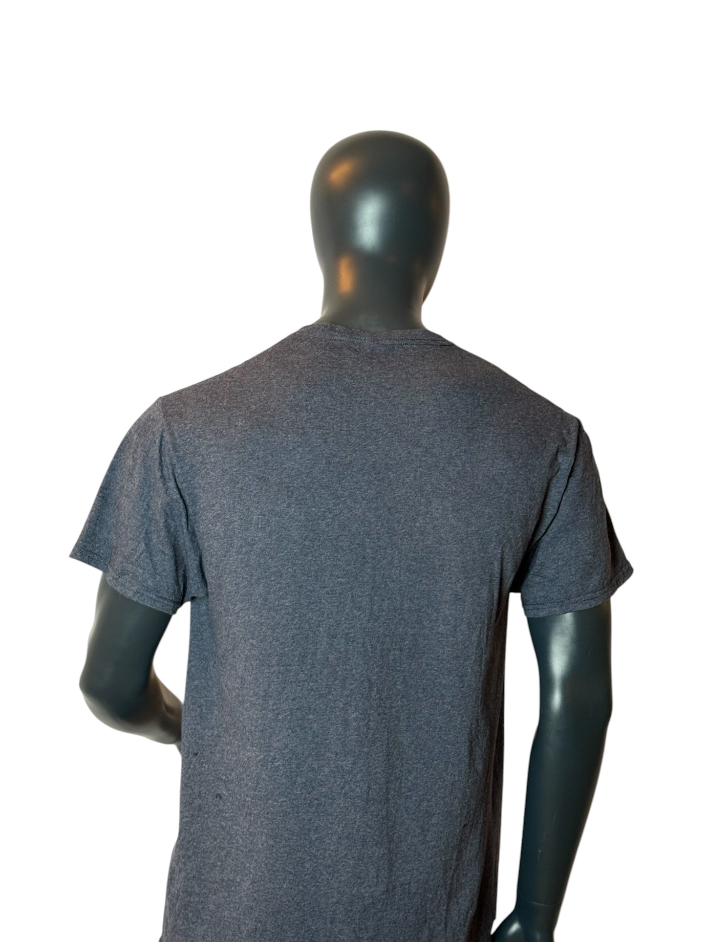 Vintage Graphic T-Shirt Grey “Learning Is A Great Adventure” Size L