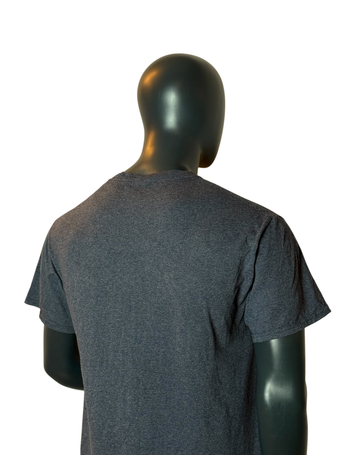 Vintage Graphic T-Shirt Grey “Learning Is A Great Adventure” Size L