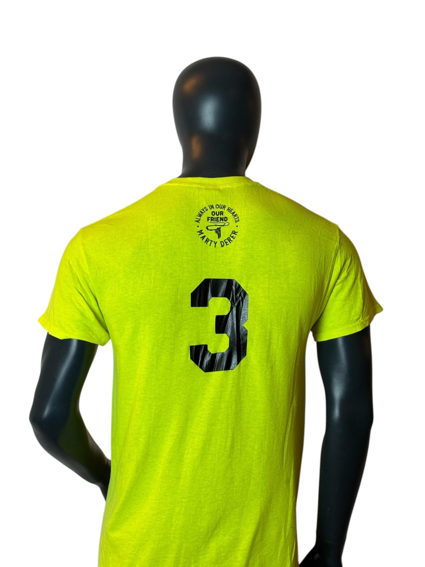 Basketball Vintage Graphic T Shirt Neon Green “Skip Given League” Size M