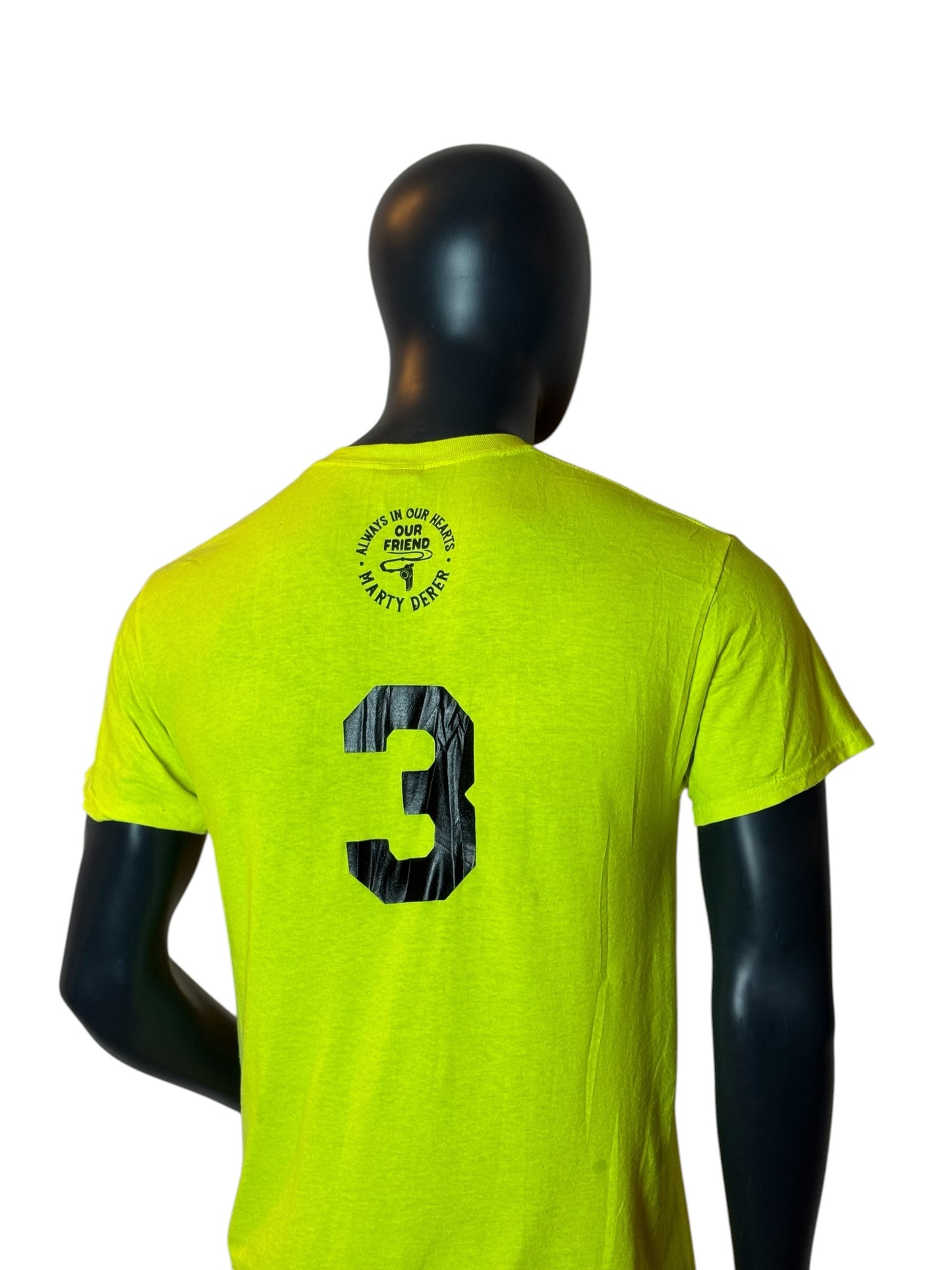 Basketball Vintage Graphic T Shirt Neon Green “Skip Given League” Size M