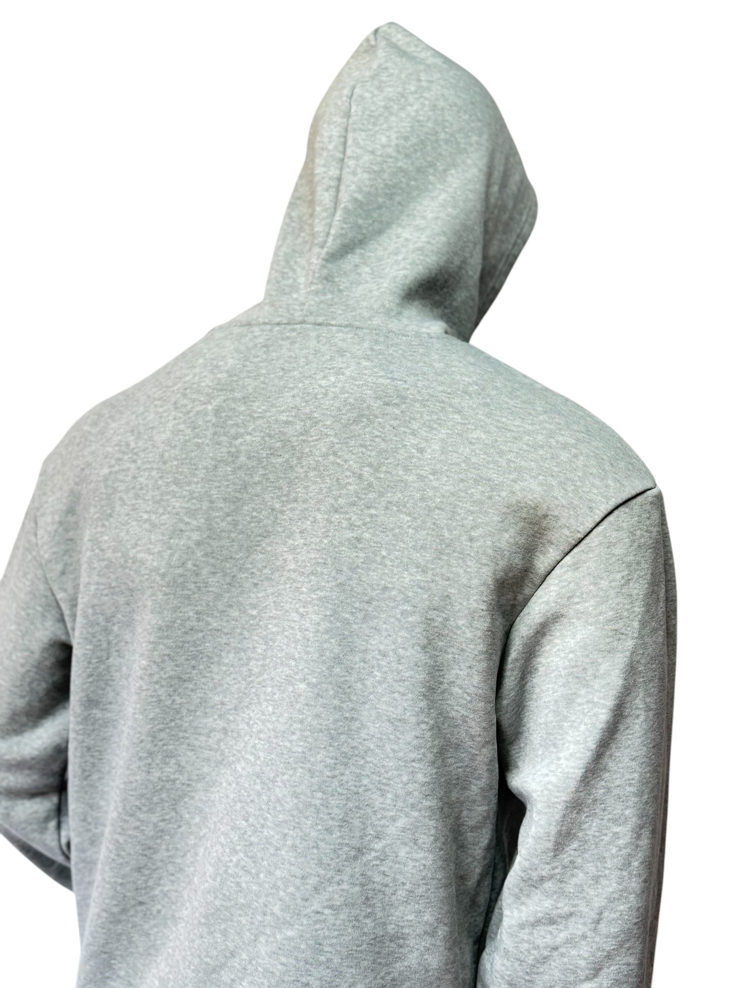Vintage Style Hoodie, Grau, 90s Retro Streetwear Sweater Size M