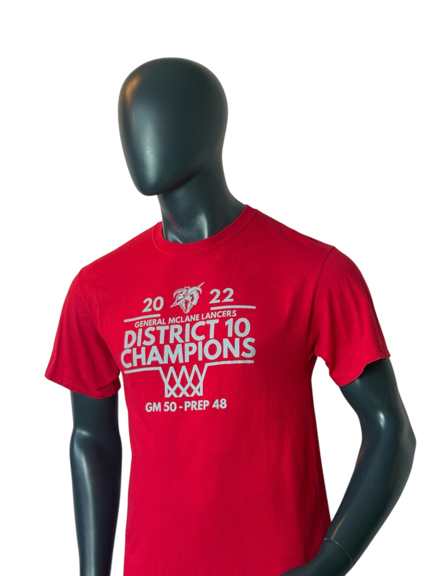 Vintage District 10 Champions T Shirt Red Graphic 2022 Size M