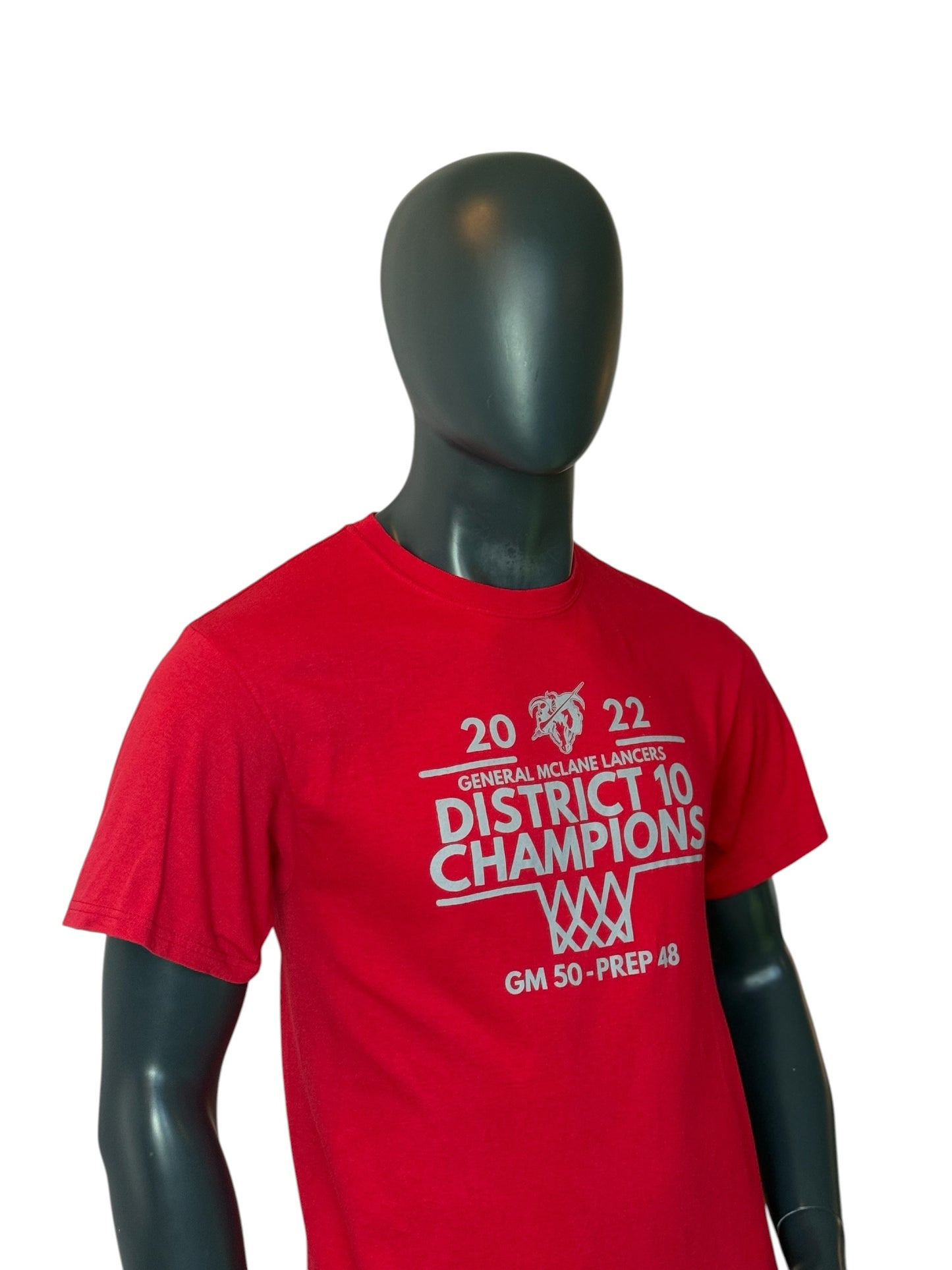 Vintage District 10 Champions T Shirt Red Graphic 2022 Size M