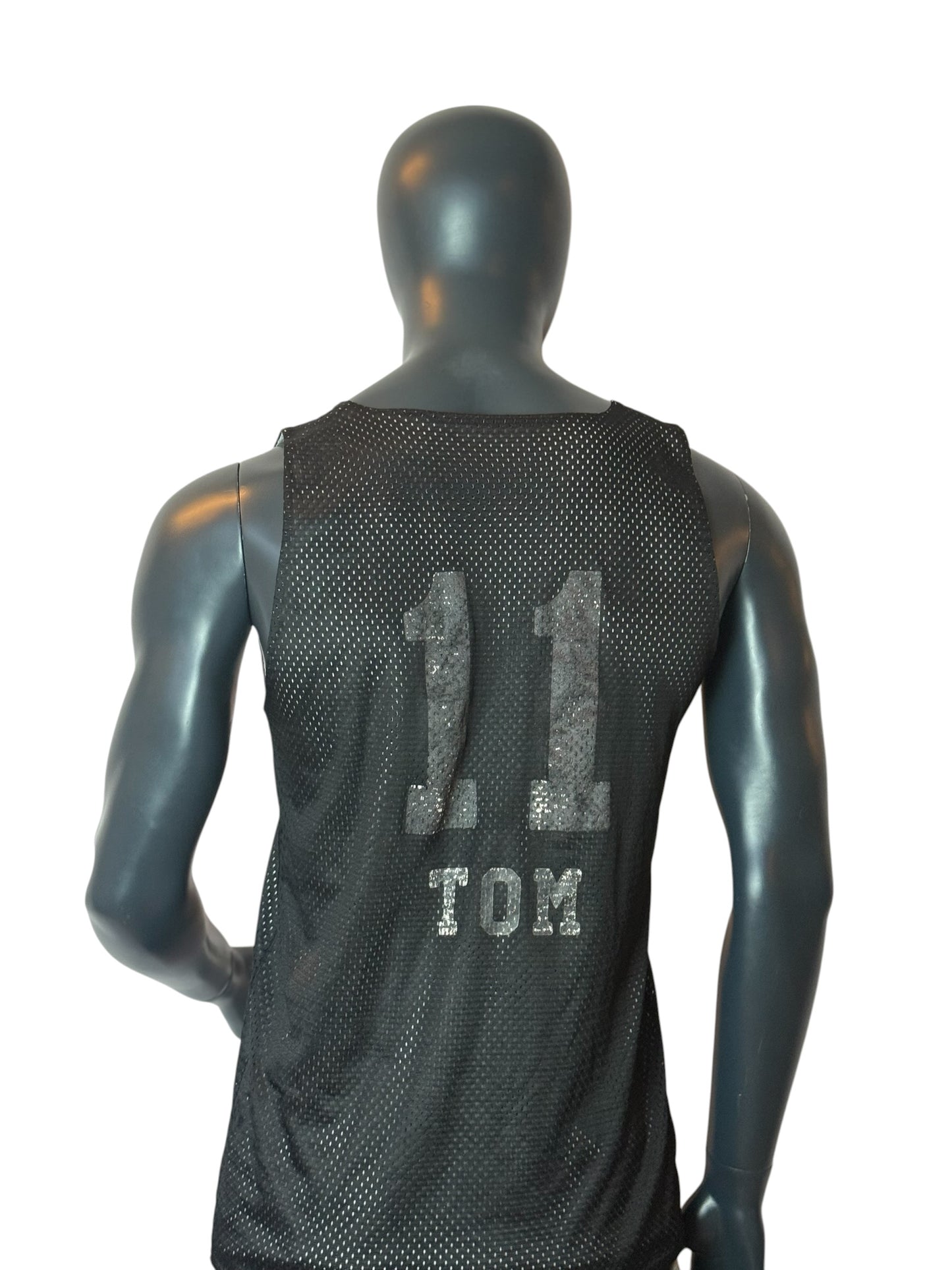The Gentlemen Basketball Mesh Jersey Vintage Black Number 11 Tom Size L