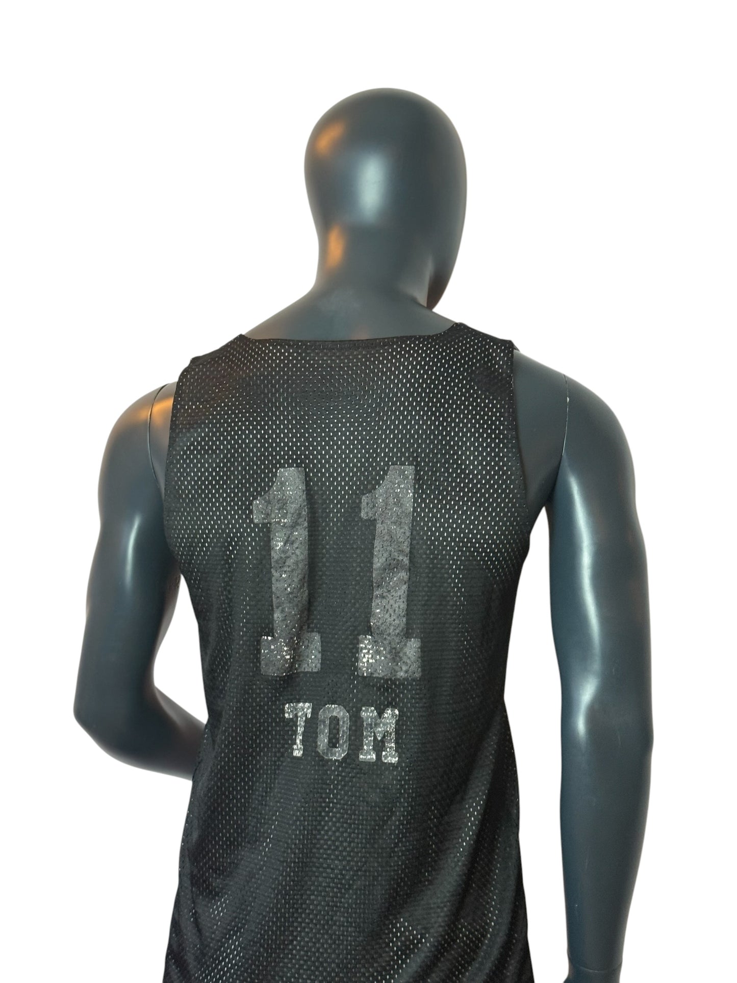 The Gentlemen Basketball Mesh Jersey Vintage Black Number 11 Tom Size L