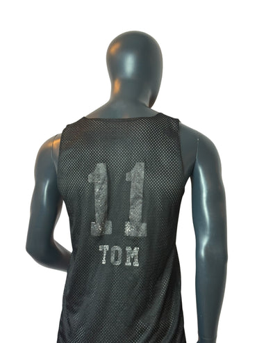 Maillot The Gentlemen Basketball Mesh Vintage Noir Numéro 11 Tom Taille L