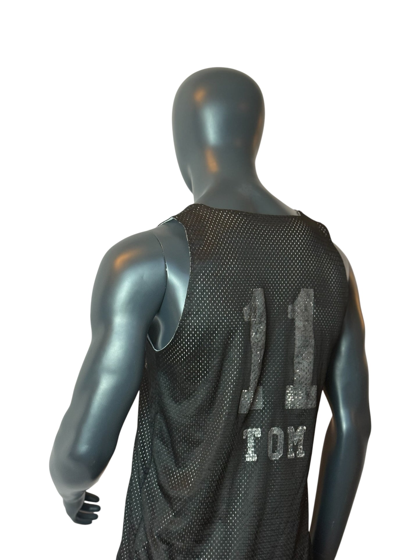 The Gentlemen Basketball Mesh Jersey Vintage Black Number 11 Tom Size L