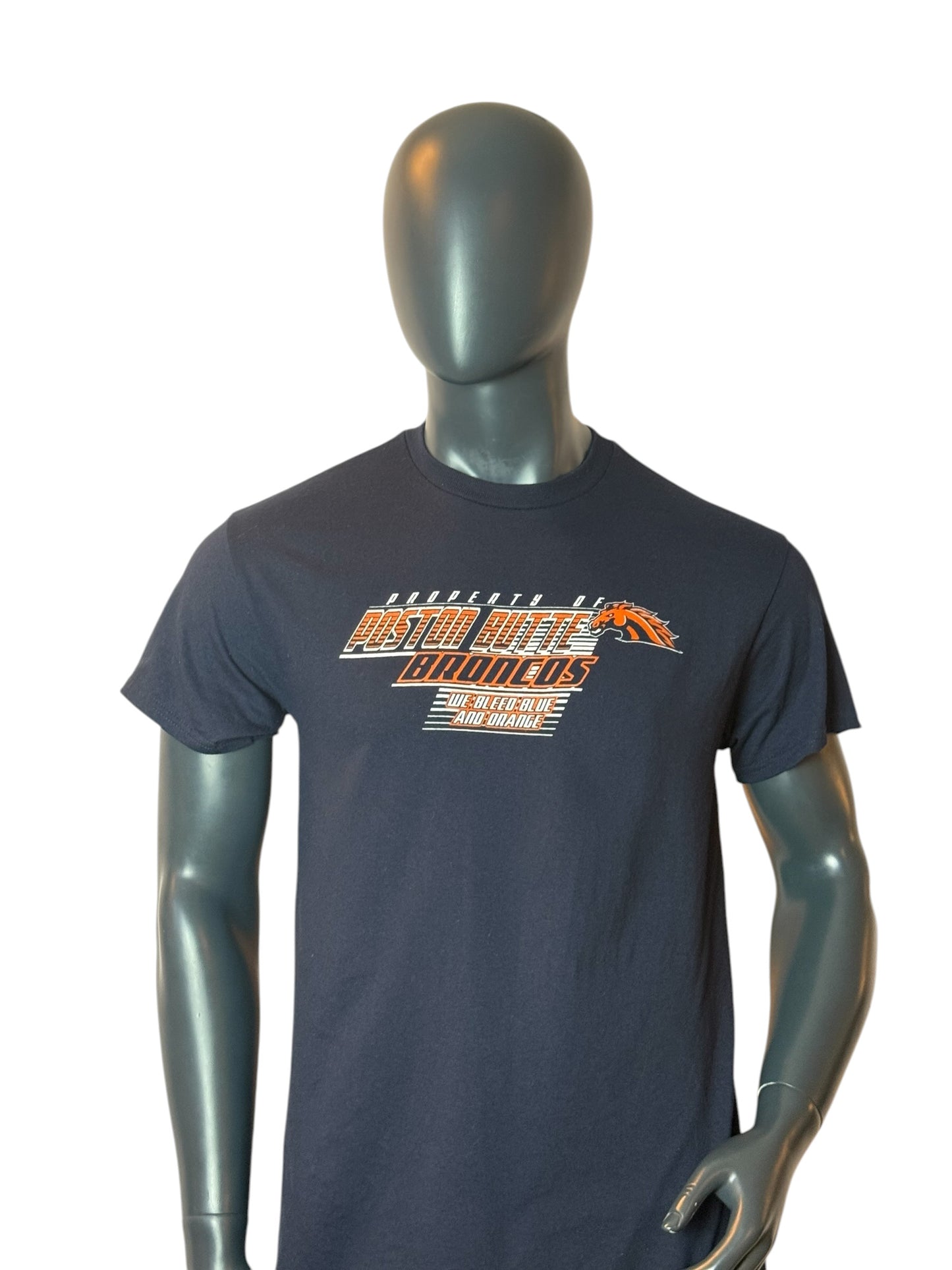 Vintage Western Michigan Broncos T Shirt Navy Graphic Size M