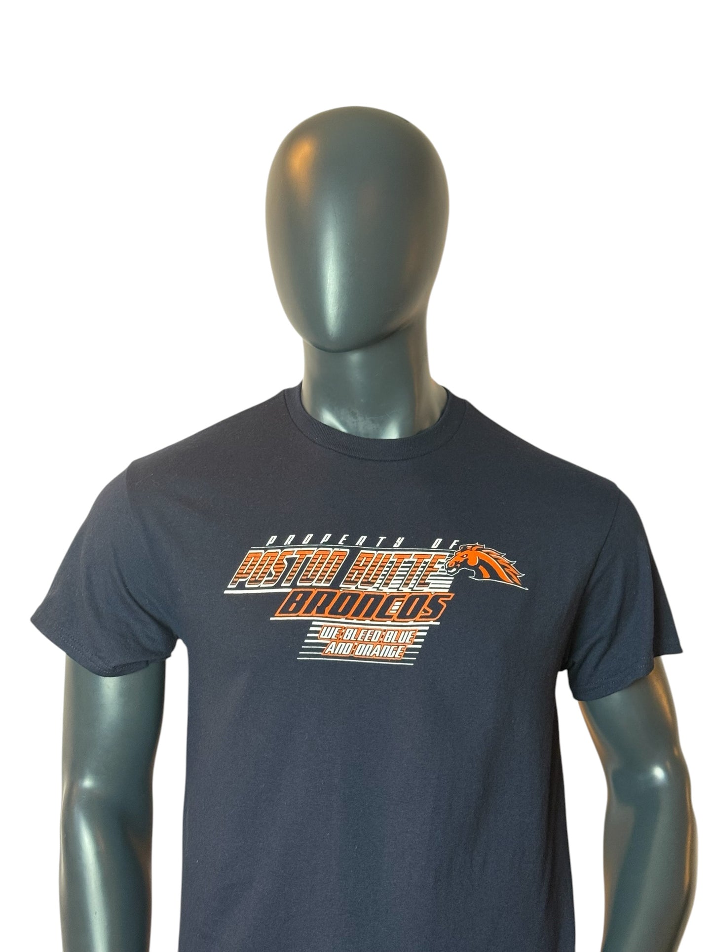 Vintage Western Michigan Broncos T Shirt Navy Graphic Size M