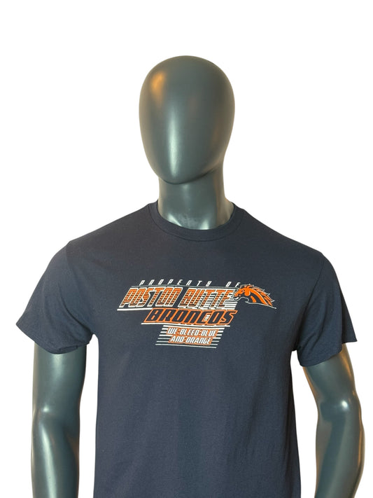Vintage Western Michigan Broncos T Shirt Navy Graphic