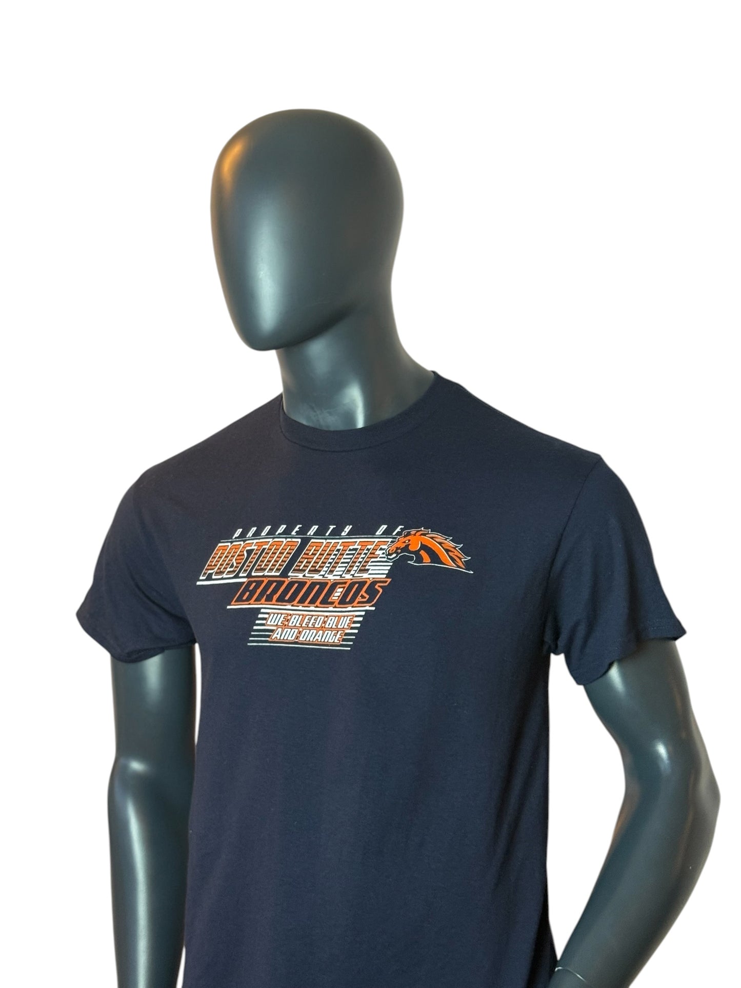 Vintage Western Michigan Broncos T Shirt Navy Graphic Size M