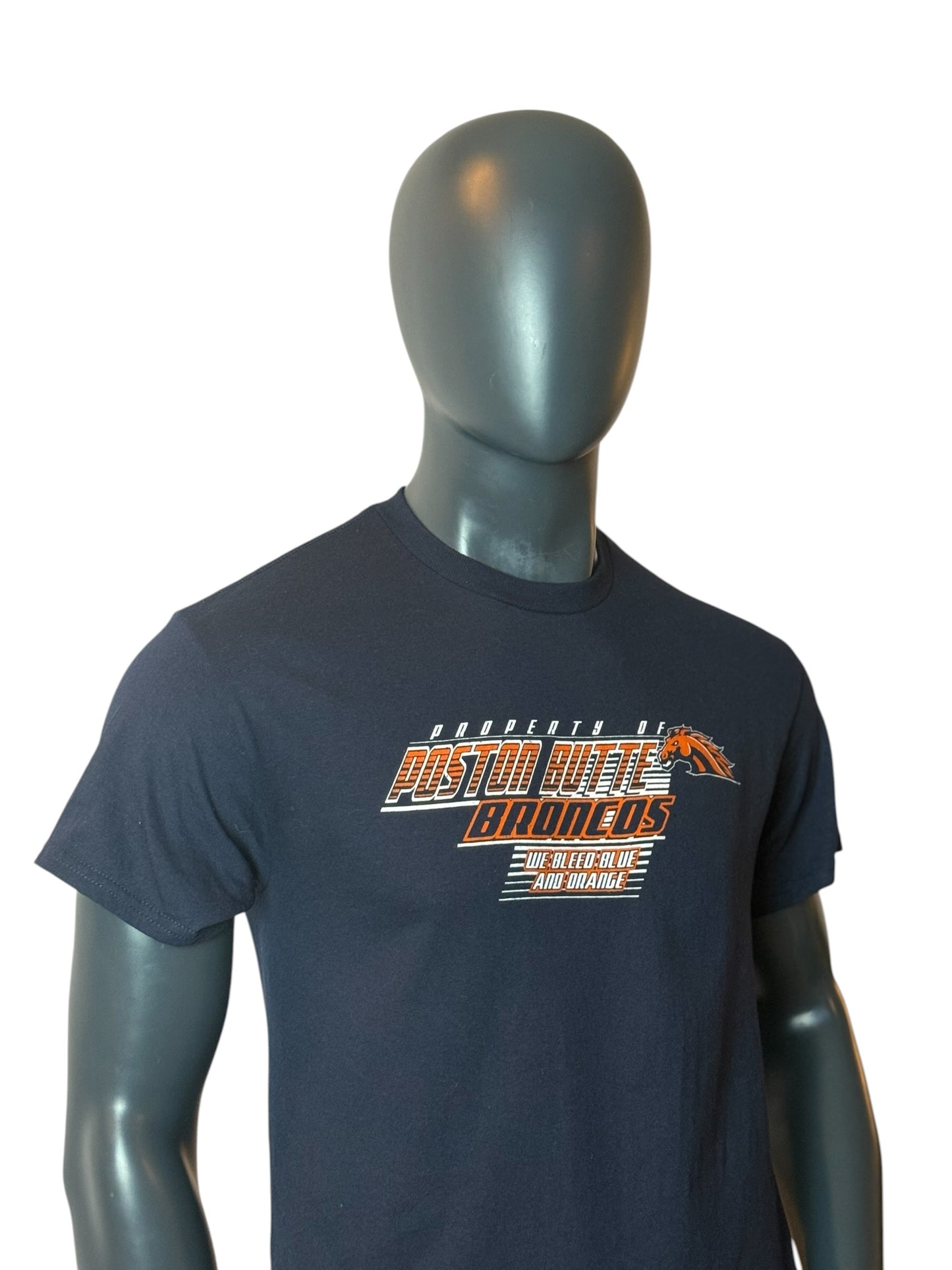 Vintage Western Michigan Broncos T Shirt Navy Graphic Size M