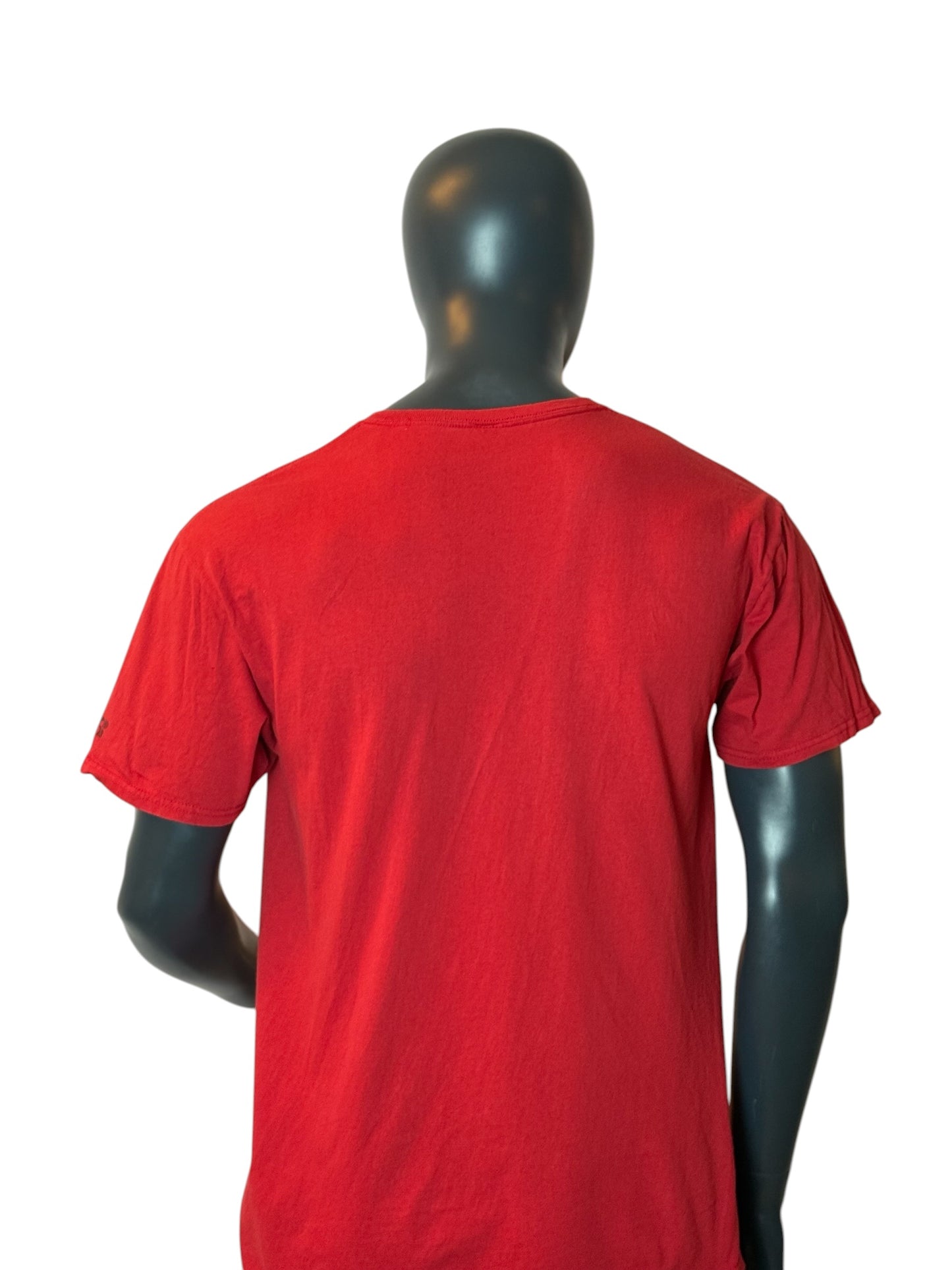 Wisconsin Badgers T Shirt Red Big Logo College Vintage Retro Style Size L