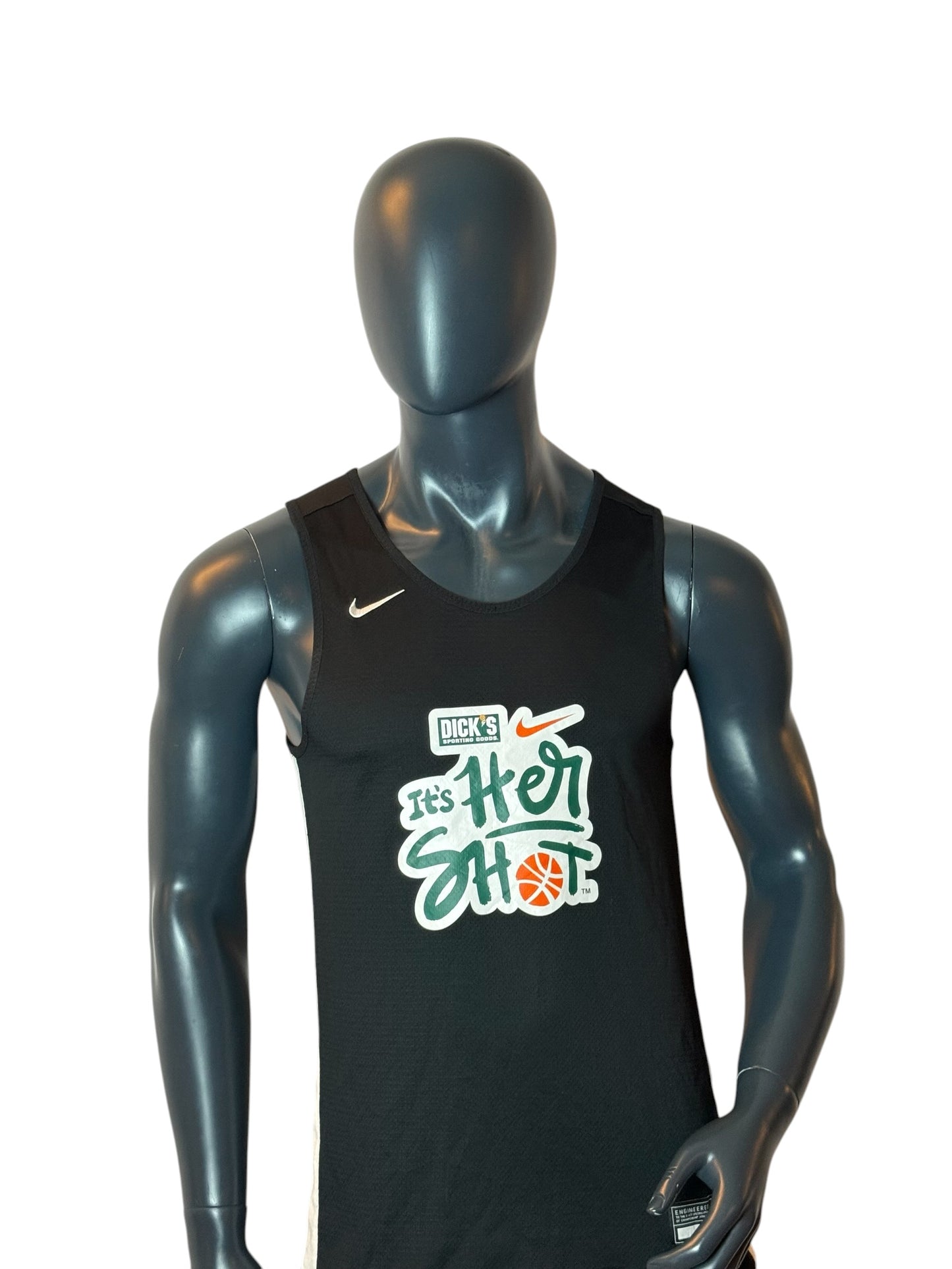Vintage Nike Reversible Basketball Jersey Black White Its Her Shot Size S