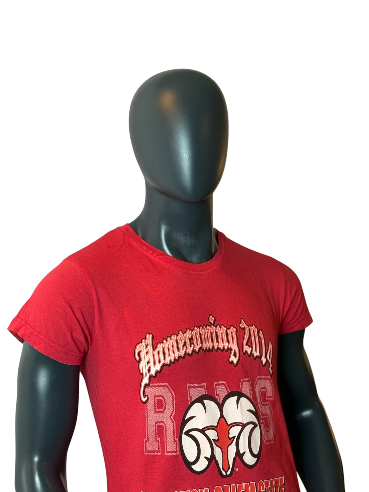 Winston Salem State University Rams T Shirt Homecoming 2014 Vintage Retro Red Size M