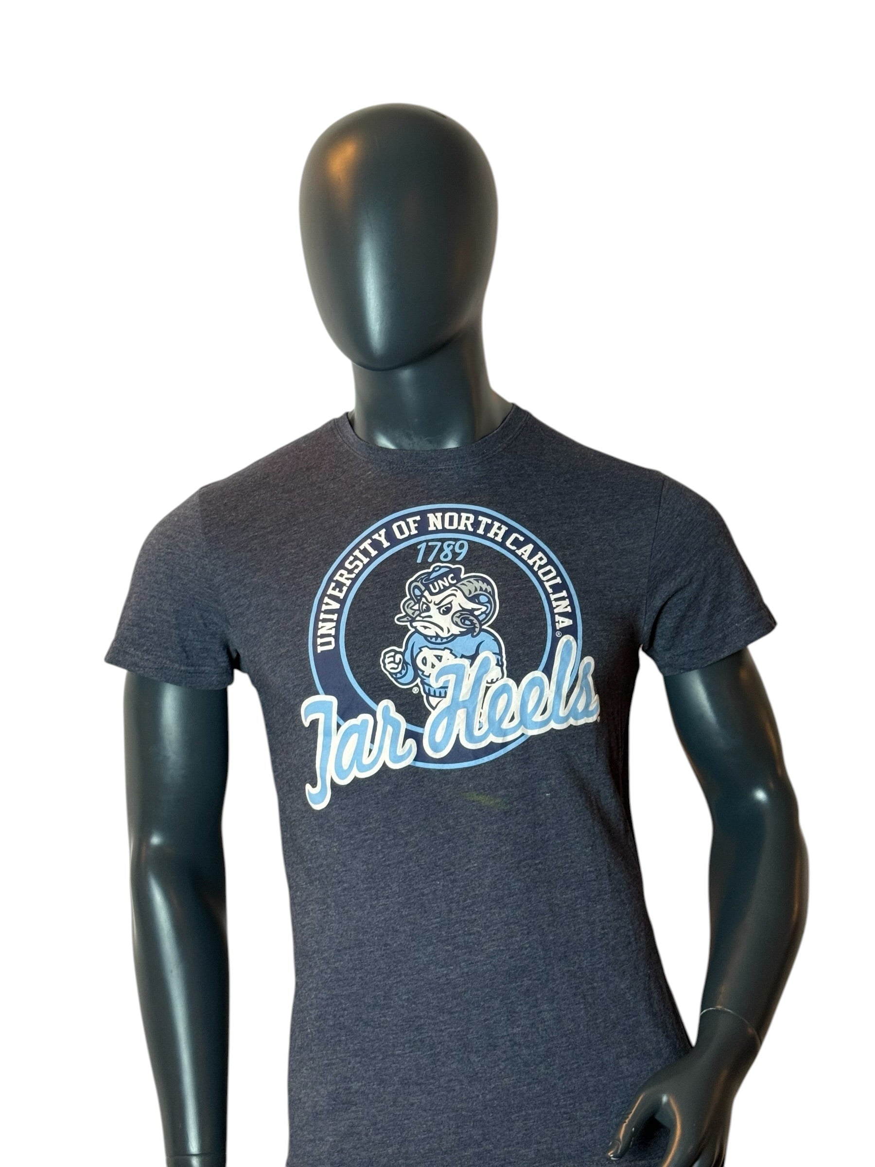 UNC Tar Heels T Shirt University of North Carolina Vintage Retro Grey