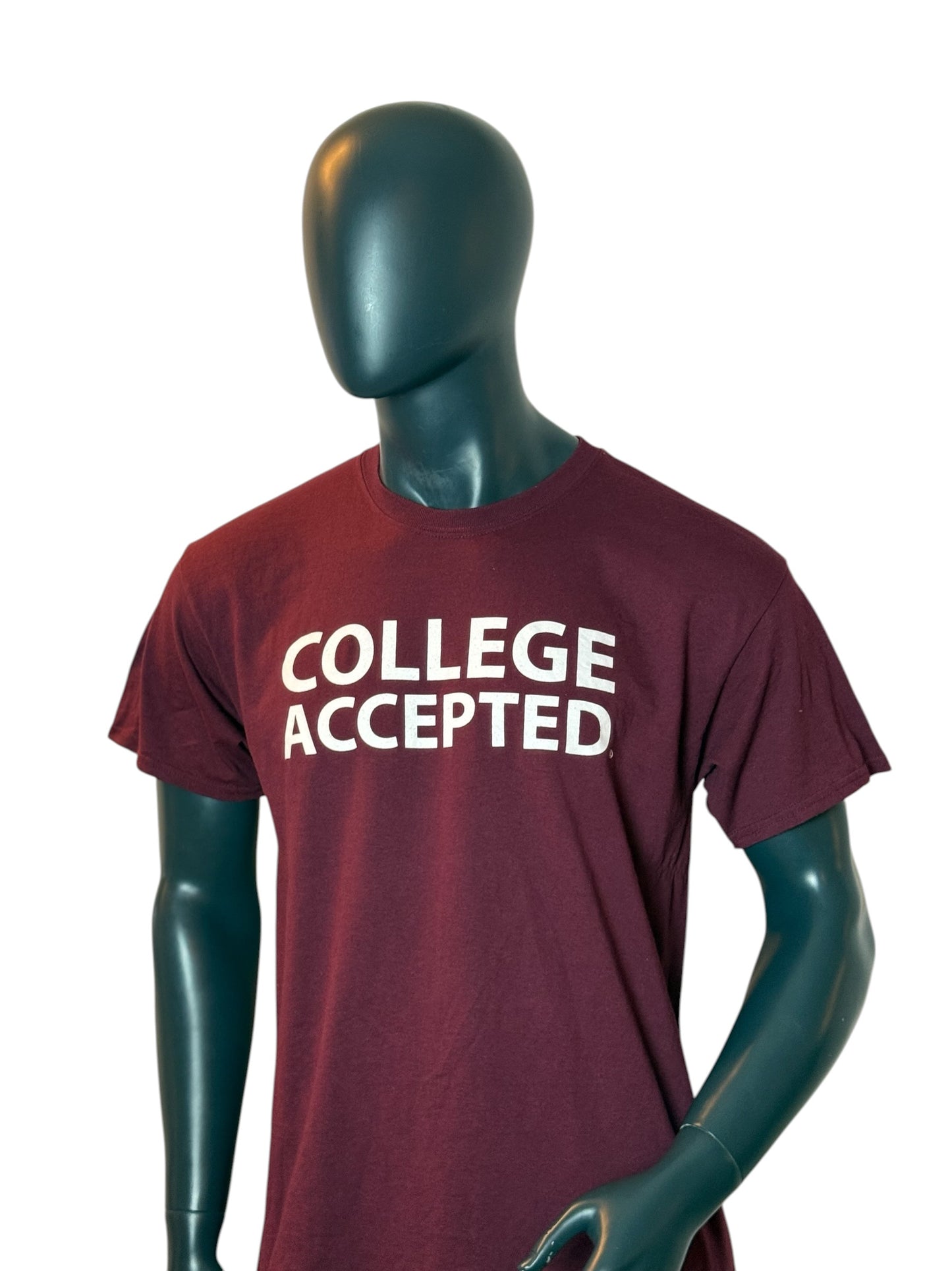 College Accepted Wellspring Vintage Retro T Shirt Burgundy Size L
