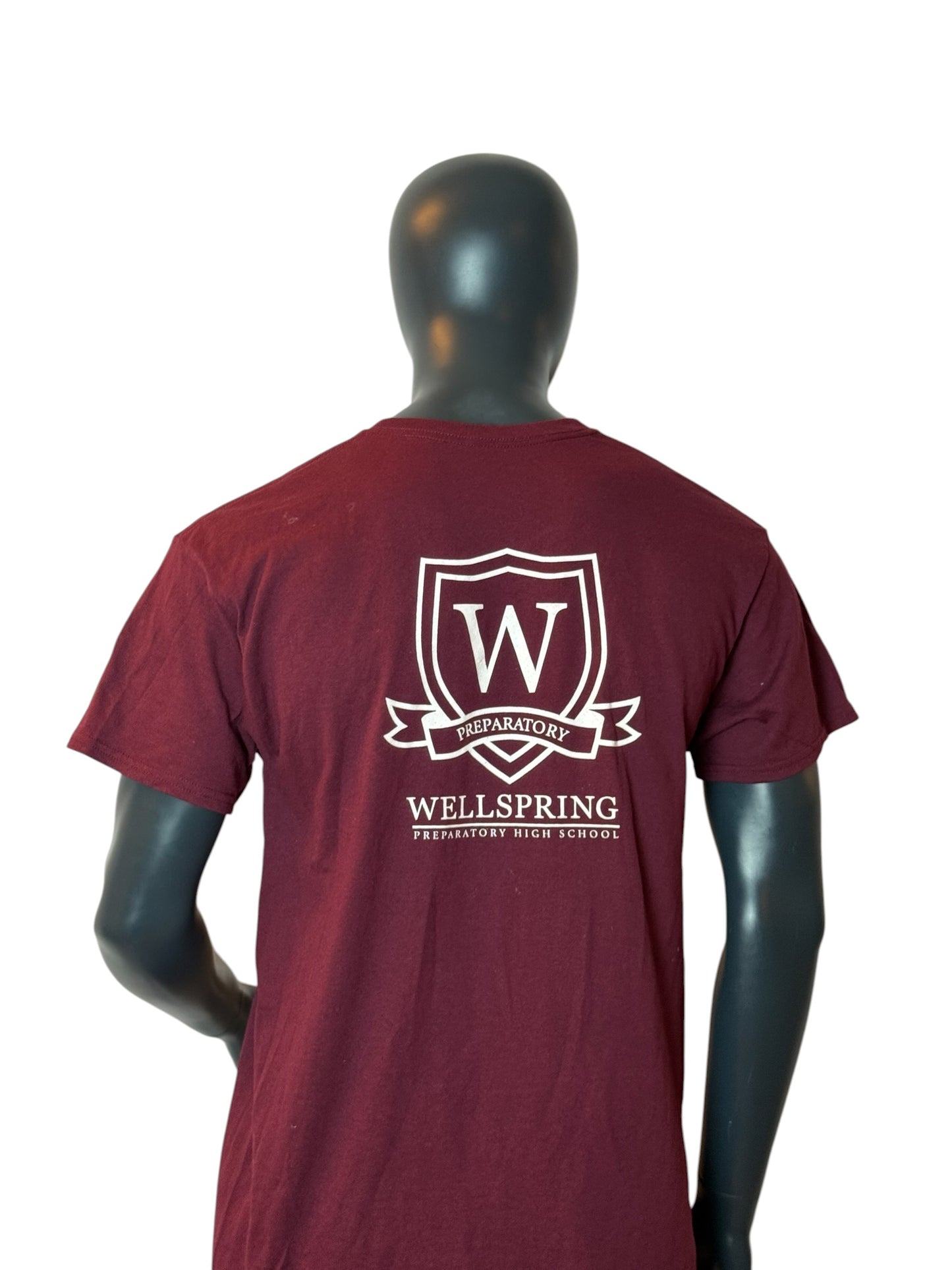 College Accepted Wellspring Vintage Retro T Shirt Burgundy Size L