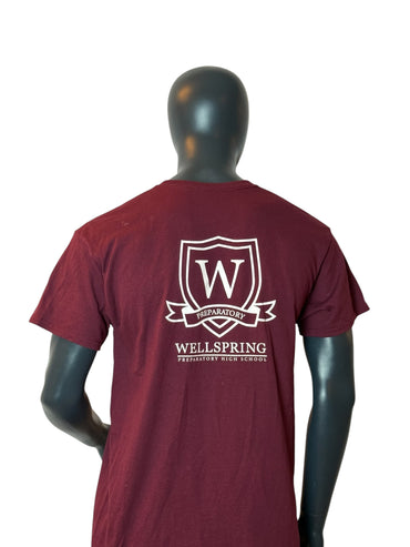 T-shirt College Accepted Wellspring Vintage Rétro bordeaux taille L