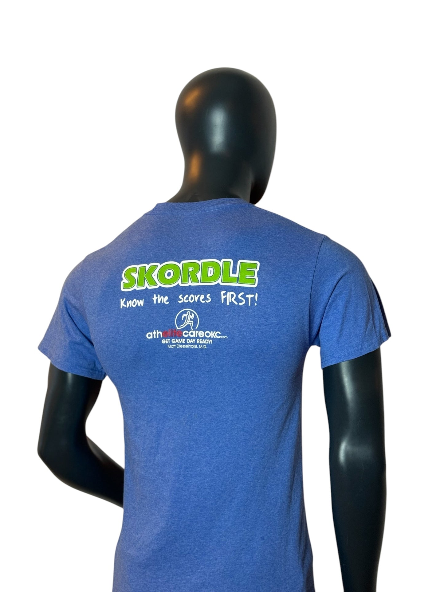 Vintage Frontier Team Camp Basketball T Shirt Blue Size S Retro College Style