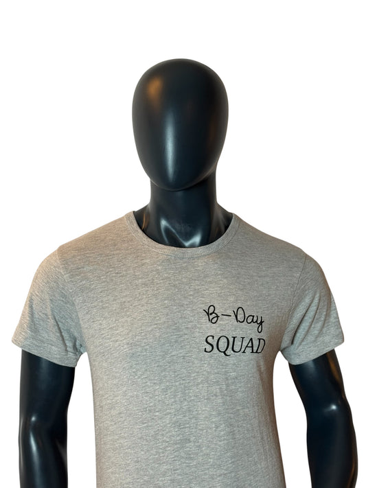 B-Day Squad Minimal T-Shirt Grey