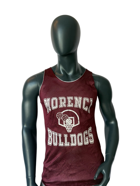 Vintage Basketball Jersey Morenci Bulldogs Burgundy Retro College Tank Top Streetwear Size M