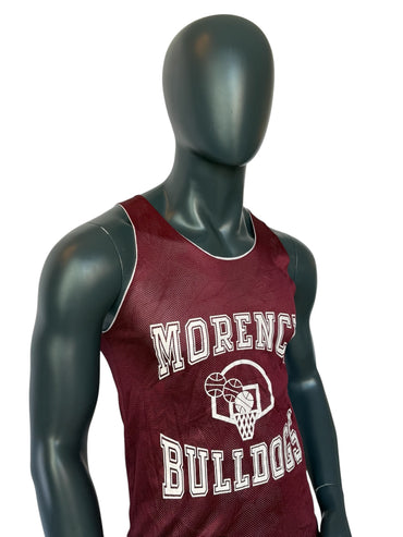 Vintage Basketball Jersey Morenci Bulldogs Burgundy Retro College Tank Top Streetwear Size M