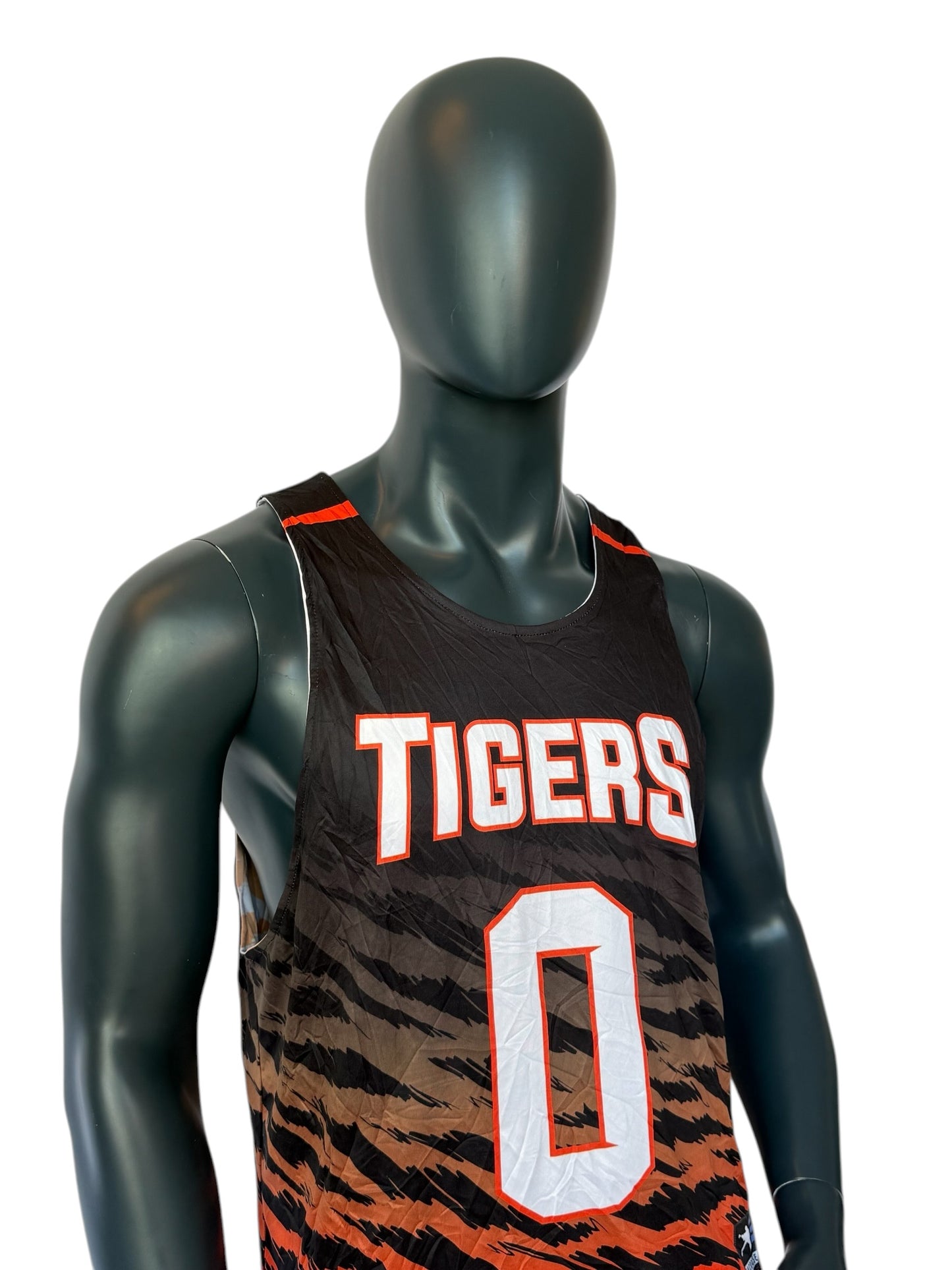 Vintage Reversible Tigers Basketball Jersey Double Face Retro College Style Wendbar Streetwear Size S/M