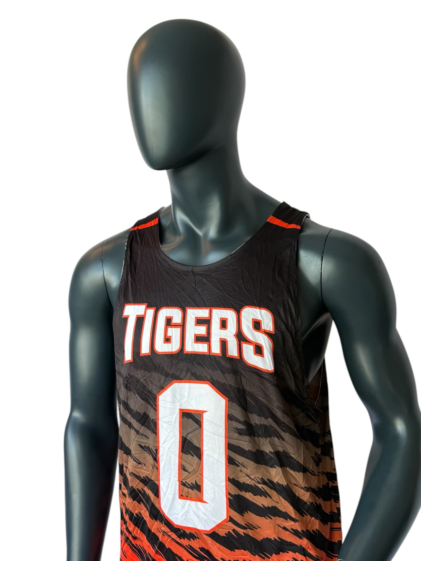 Vintage Reversible Tigers Basketball Jersey Double Face Retro College Style Wendbar Streetwear Size S/M