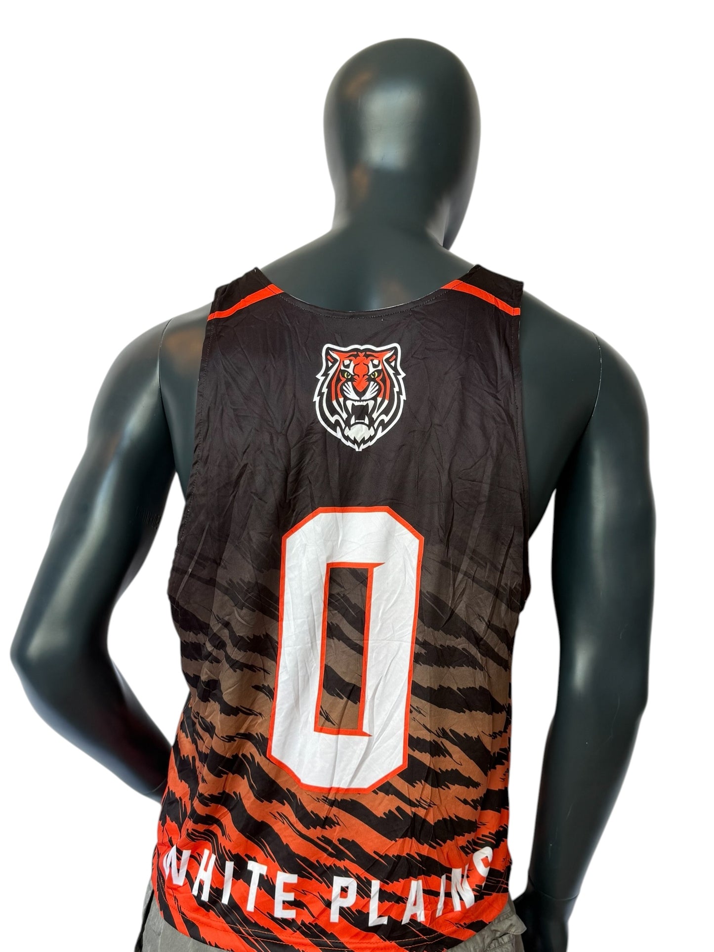 Vintage Reversible Tigers Basketball Jersey Double Face Retro College Style Wendbar Streetwear Size S/M