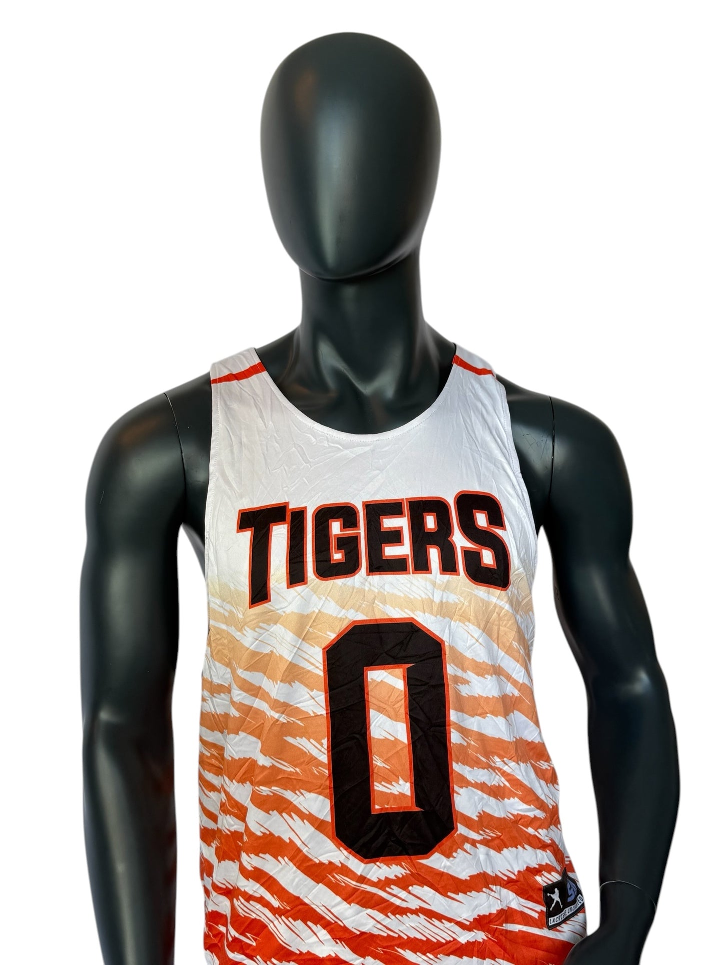 Vintage Reversible Tigers Basketball Jersey Double Face Retro College Style Wendbar Streetwear Size S/M