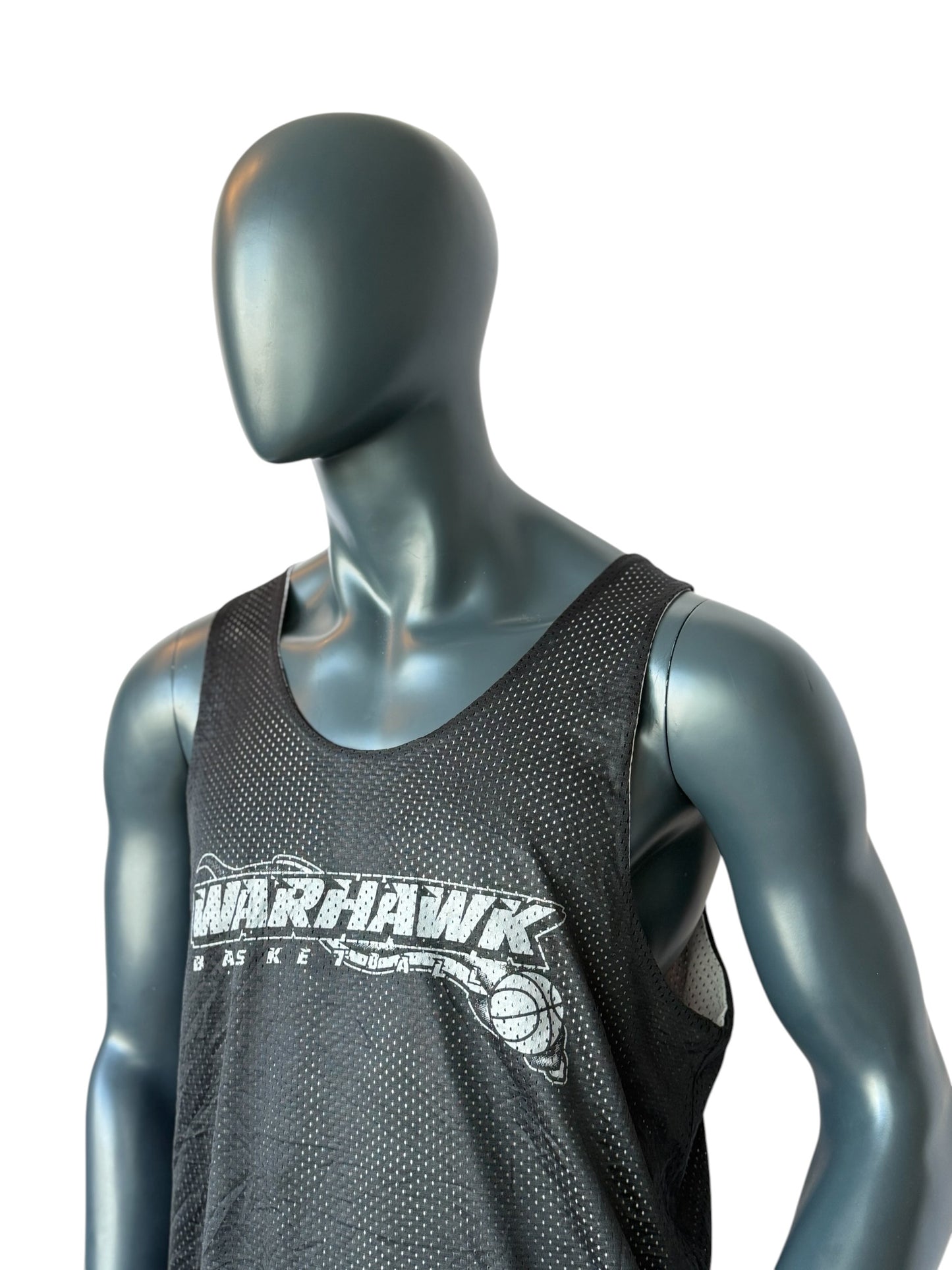 Vintage Warhawk Basketball Reversible Jersey Double Face Retro College Style Black/White Size M