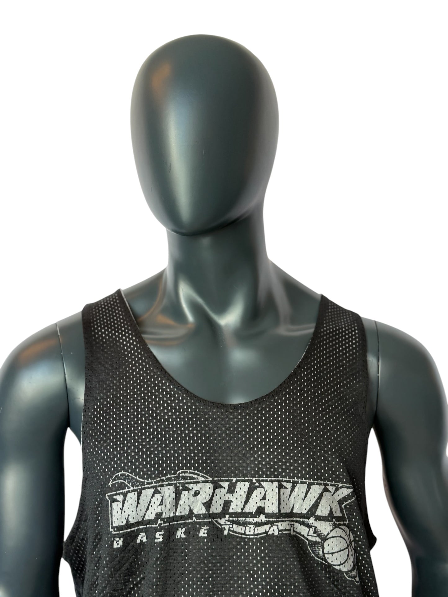 Vintage Warhawk Basketball Reversible Jersey Double Face Retro College Style Black/White Size M